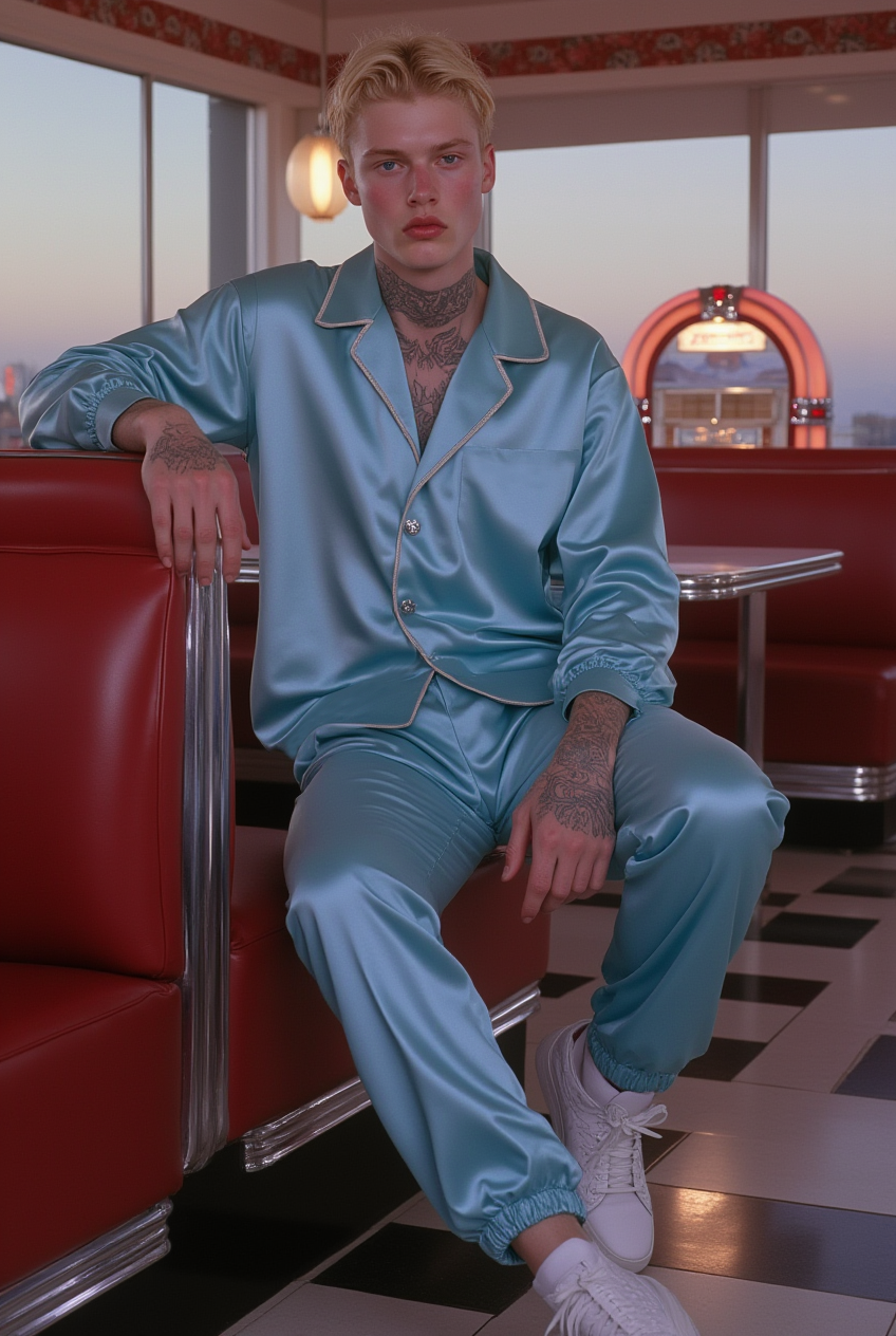 Aqua Burst Men Pajamas