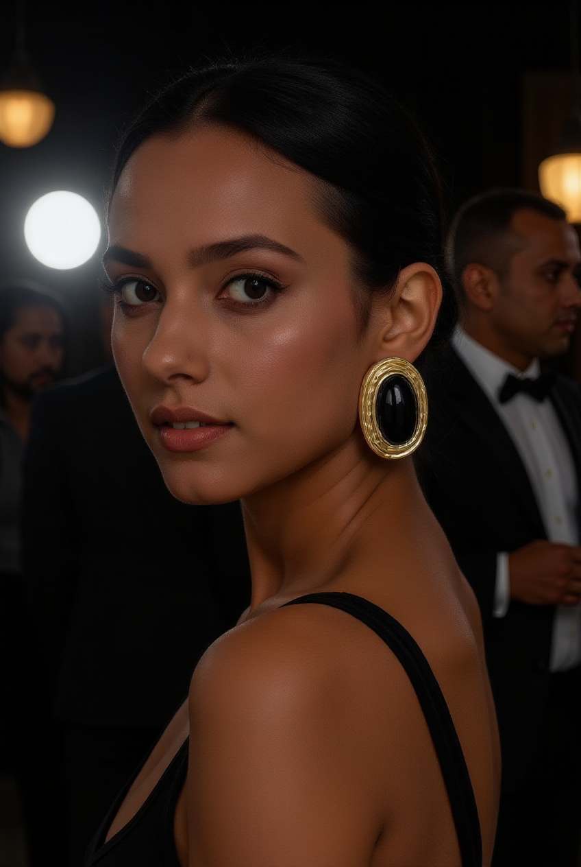 Stellar Black Earrings